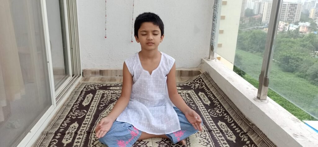 Photo 2 - GIIS Hadapsar_Samiksha Sharath_Grade 5,doing Meditation