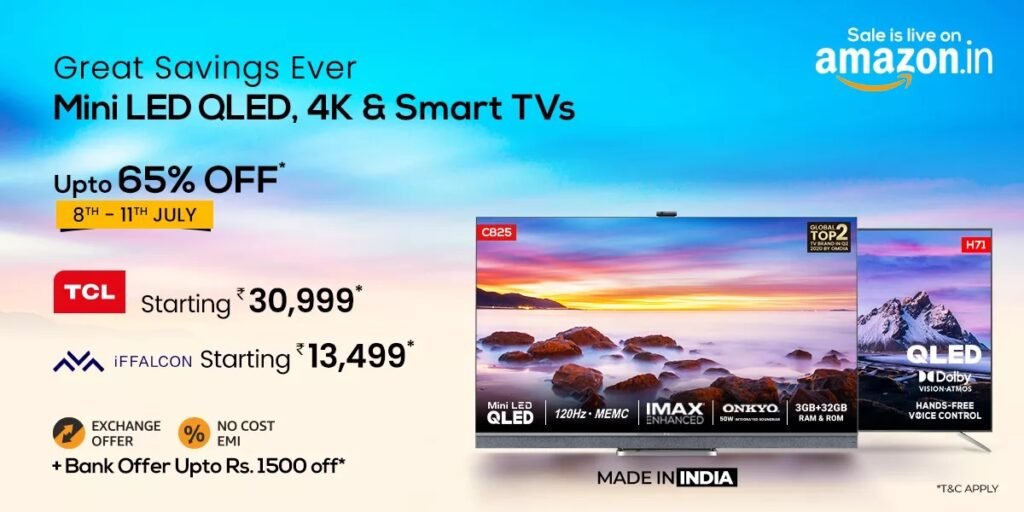 Save More with Exciting Bank Offers on TCL and iFFALCON TVs on Amazon