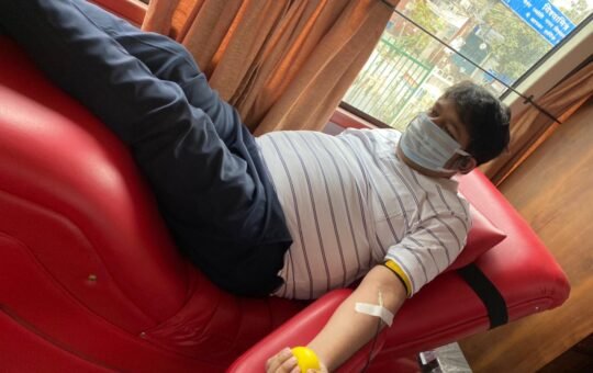 Goel Medicos under the leadership of Basant Goel organizes blood donation camp every year