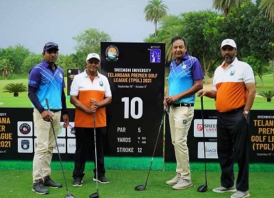 Villagio Highlanders & Team MYSA, in lead at the Sreenidhi University Telangana Premier Golf League 2021