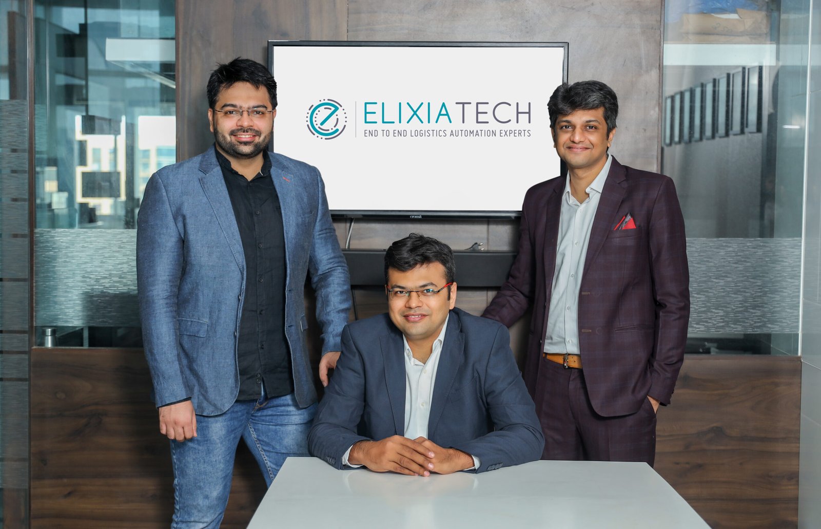 From left to right- Mr Mihir Ravani CEO, Elixia, Mr Sanket Seth Founder, Elixia, and Mr Mrudand Vora CTO, Elixia