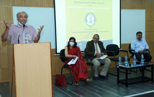 Photo 2 - L - R Dr. Harish Hande, Dr. Soundarya Iyer, Prof (Dr) Y S R Murthy, Mr. D.P. Nagraj