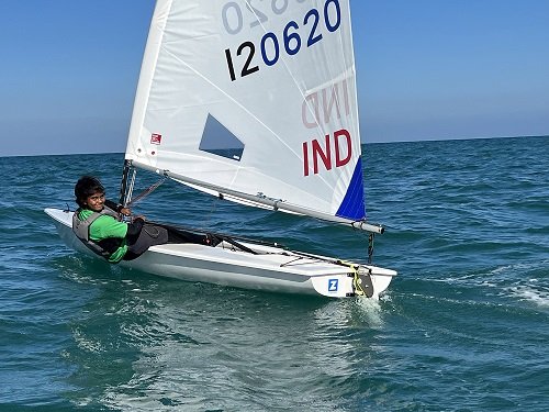 Vishnavi Veeravamsham to represent India at the 2021 Sailing Worlds practicing at Musannah Bay OmanOman copy