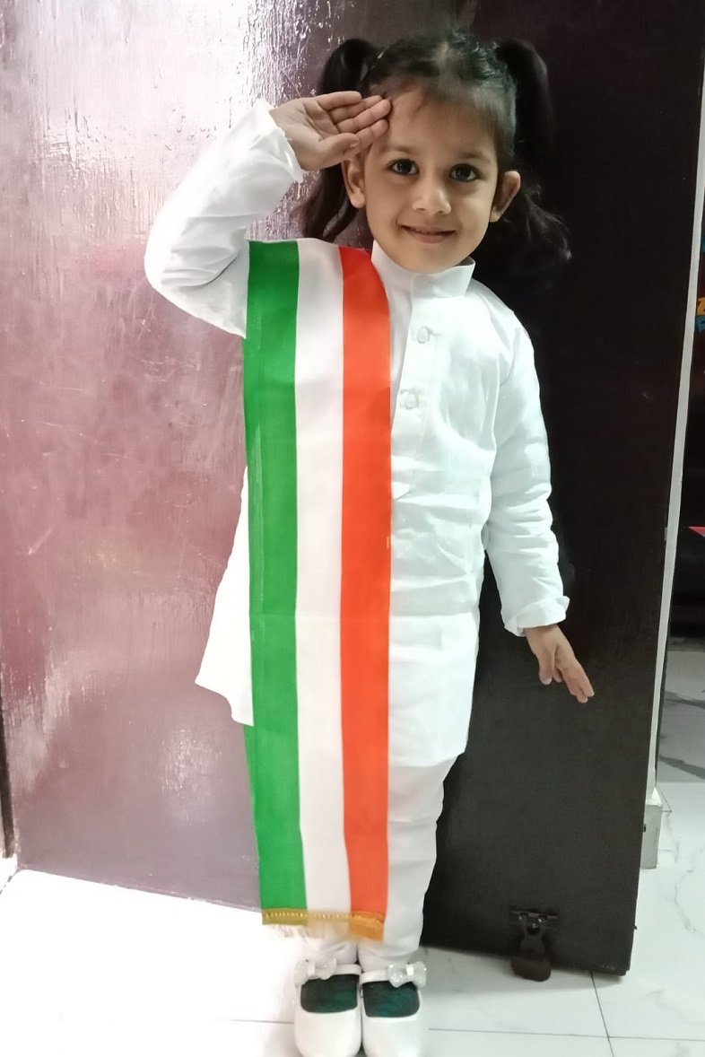 GIIS Noida Pre Primary Student during the Virtual Republic Day Celebration