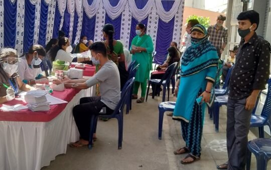 Vaccination camps in Maya Bazaar and Anandapuram, Bengaluru - Pic 1