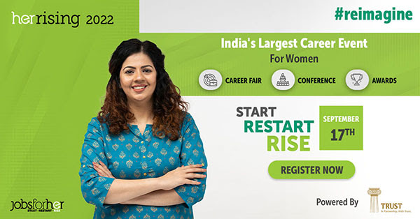 JobsForHer to host HerRising 2022, India’s largest career event for women, on Sep 17