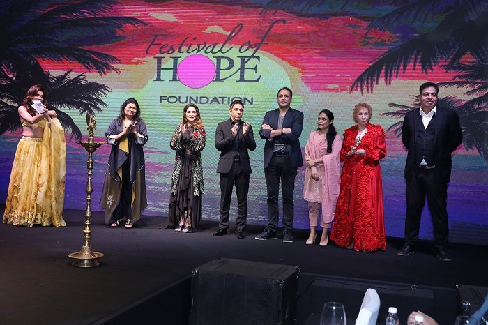 L-R Sonali Gupta Archana Aggarwal Shalini Vig Sanjeev Bijili Varun Bahl Dr Kanchan Kaur Blossom Kochhar Neeraj Sachdeva