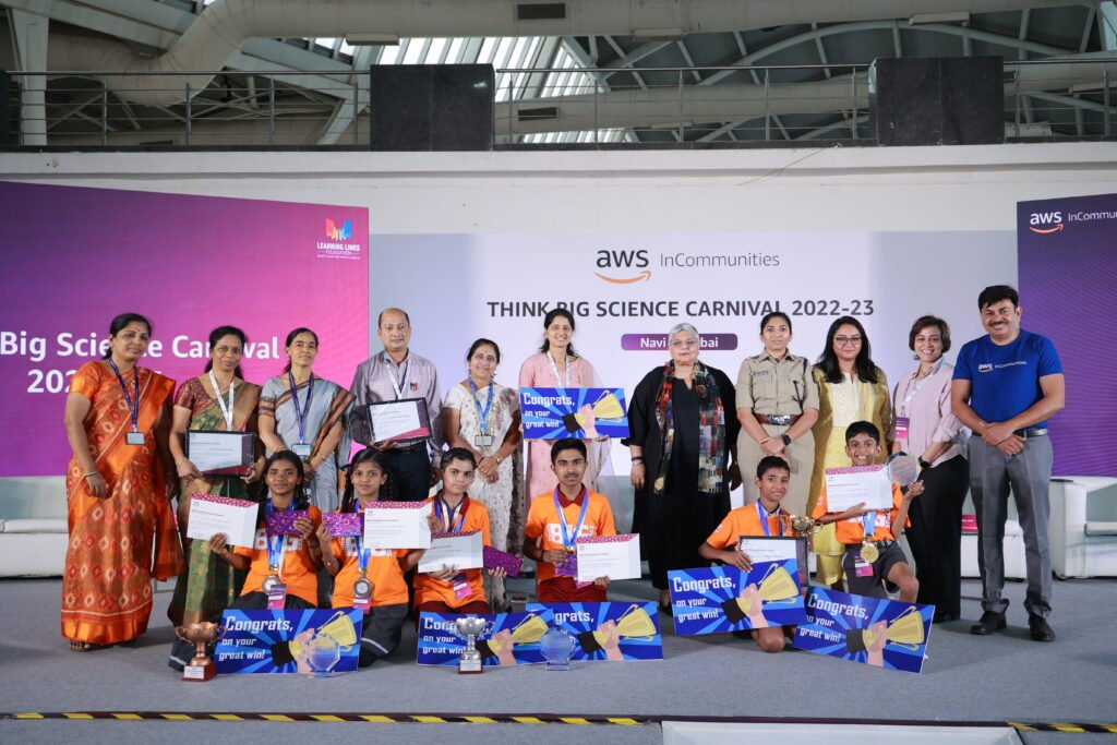 AWS team with Chief guests and the winners