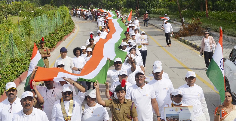 Rotarians marching 