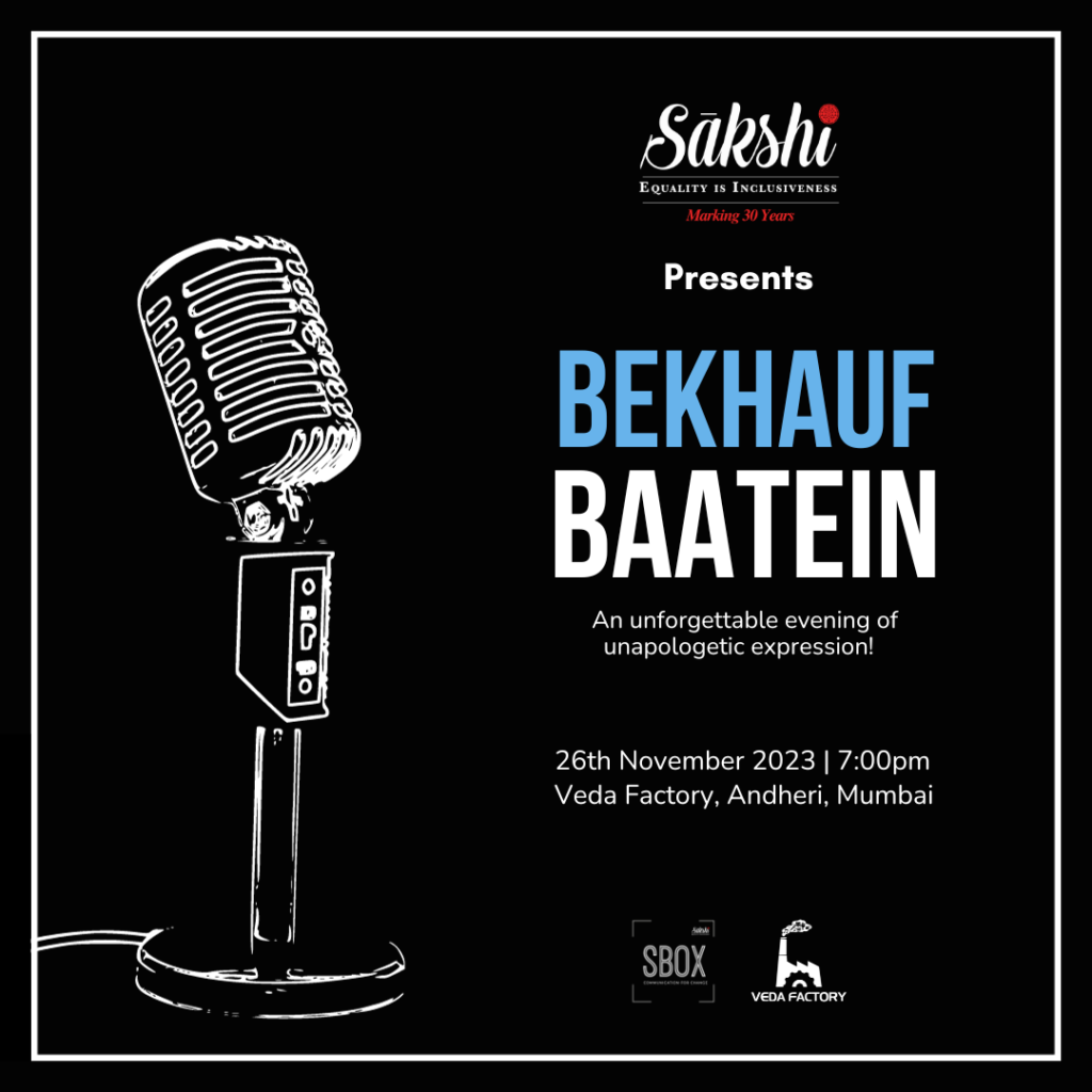 Bekhauf Baatein on November 26, 2023 at Veda Factory, Mumbai