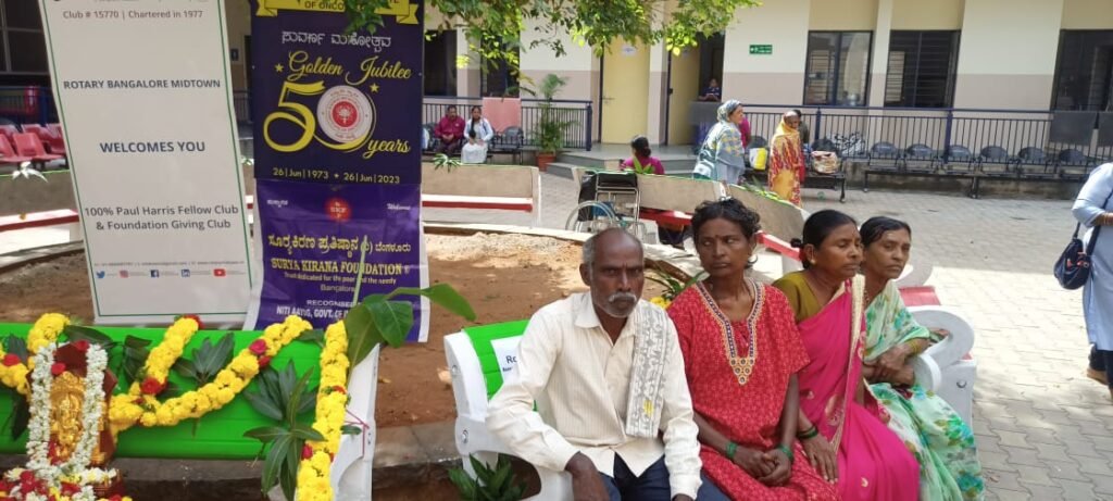 Donation of Concrete Benches to Kidwai Memorial Institute of Oncology, Bangalore 1