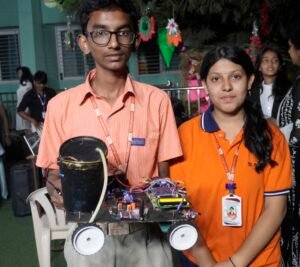 Team Varenya_ Pritam and Samuel made their model Fire and Gas Leakage Fichter Robot
