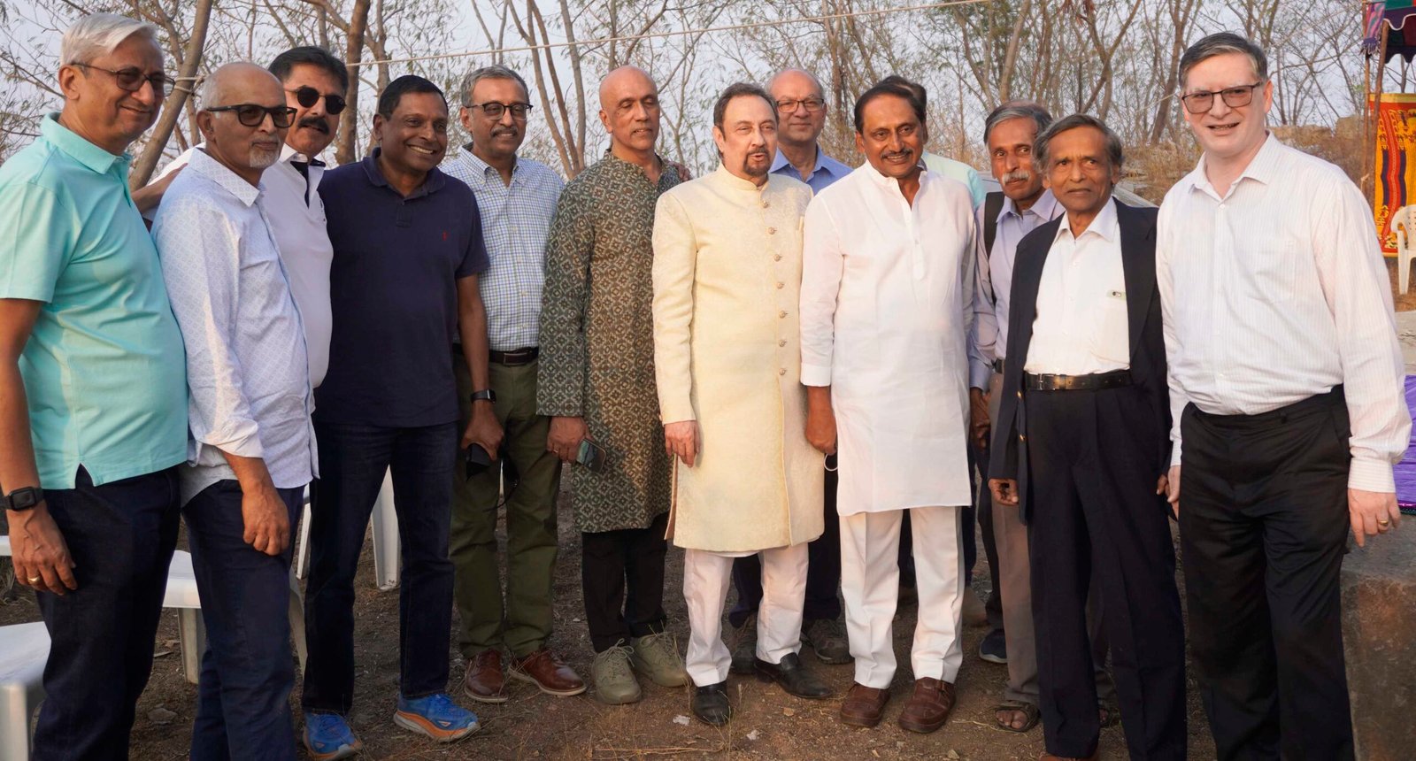 Nawab Raunaq Yar Khan and his HPS Alumni Including Kiran Kumar Reddy Former CM of AP among them Seen at Man Made Hills at Road No 25 in Jubilee Hills