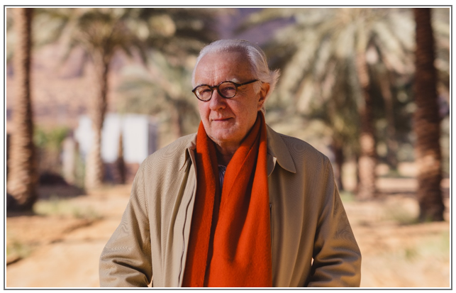 [Chef Alain Ducasse in the AlUla oasis]
