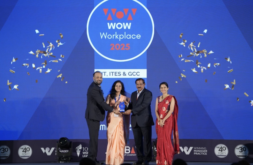 Datamatics Business Solutions receiving the WOW Workplaces of 2025