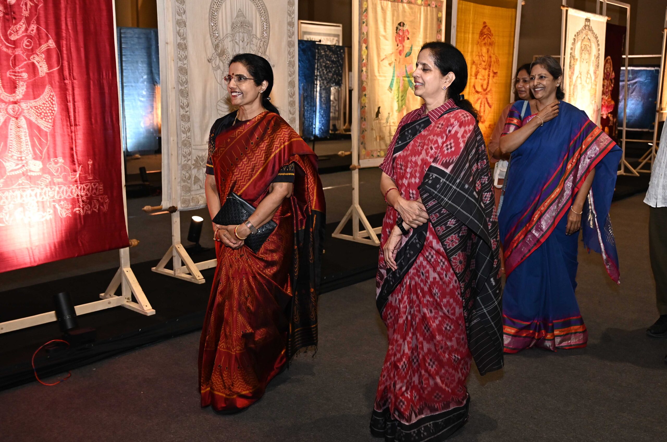 NARA BHUVANESHWARI WIFE OF CHANDRABABU NAID SEEN CHECKING OF TEXTILE MUSEM ORGANSIED AS PART OF KAUSALYA, 2026